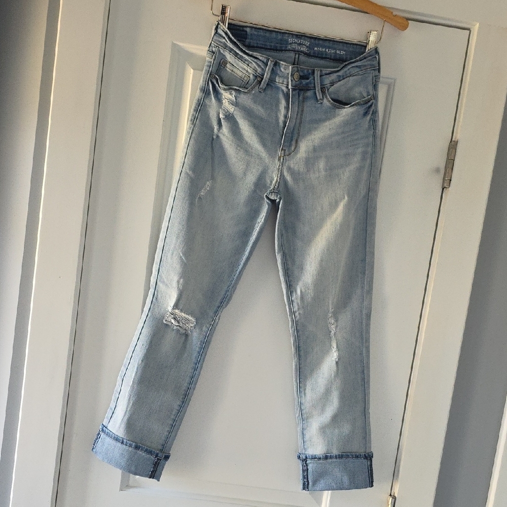 Levi Strauss Light Blue Cuffed Jeans!